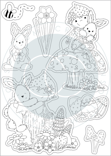 Craft Consortium Clear Stamps-Let Spring Begin Bunny CSTMP087