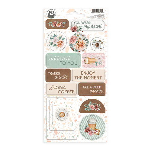 Coffee Break Chipboard Stickers 4.1"X8.7"-#02 - P13COF35 - 5905523081404