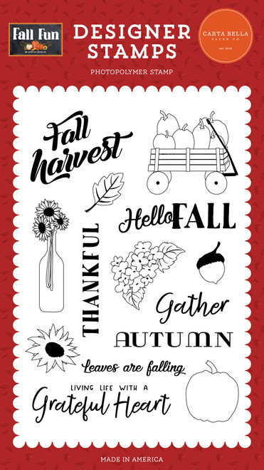 Carta Bella Stamps-Fall Harvest, Fall Fun FF326041 - 691835258119