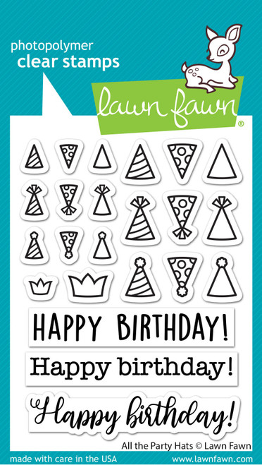 Lawn Fawn Clear Stamps 3"X4"-All The Party Hats 23/Pkg LF2872 - 789554579148