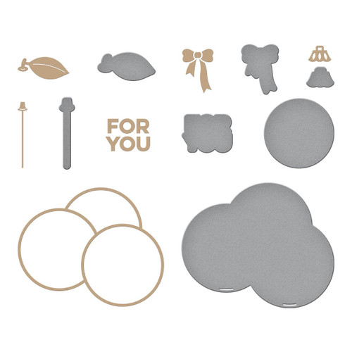 Spellbinders Glimmer Hot Foil Plate & Die Set-Party Balloons Bouquet GLP397