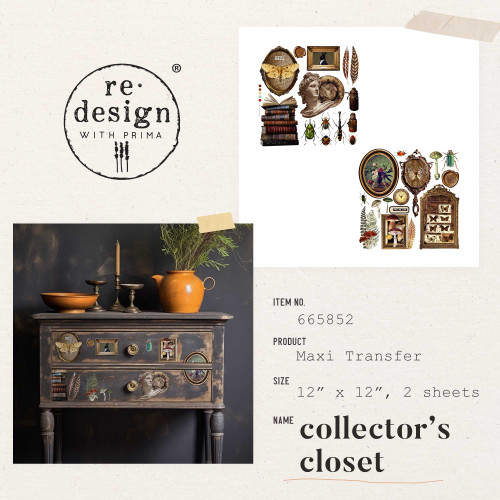Prima Marketing Re-Design Maxi Transfers 12"X12"-Collector's Closet - RE665852