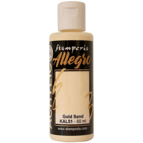 Stamperia Allegro Paint 60ml-Gold Sand - KAL51 - 8024273121134