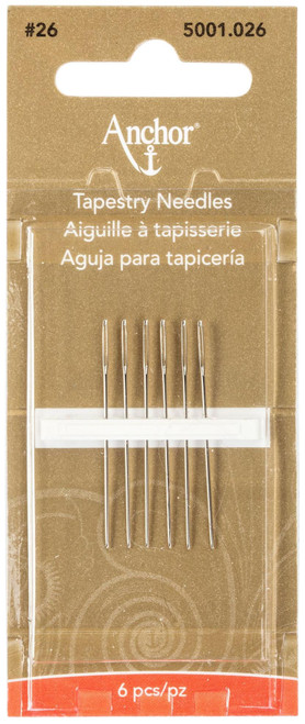 Anchor Tapestry Hand Needles 6/Pkg-Size 26 - 5001-026 - 073650072529