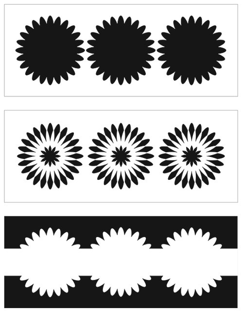 Crafter's Workshop Layered Card Stencil 8.5"X11"-Slimline Layered Triple Daisies TCW8.5-6023 - 842254060238