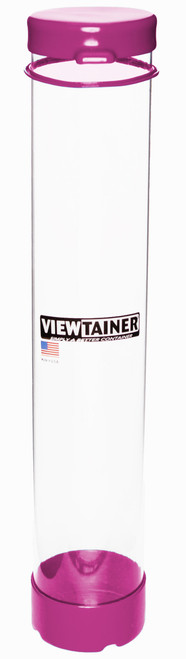 Viewtainer Tethered Cap Storage Container 2.75"X15"-Raspberry - CRT27515-7 - 787660887157