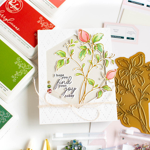 Pinkfresh Studio Hot Foil Plate-Delicate Rosebuds - PF207623 Pinkfresh Studio Hot Foil Plate-Delicate Rosebuds - PF207623