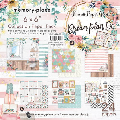 Memory Place Double-Sided Paper Pack 6"X6" 24/Pkg-Dream Plan Do - MP-61208 - 4582248612086