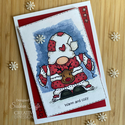Woodware Clear Stamps 4"X6"-Singles Cozy Gnome Jumper FRS1004