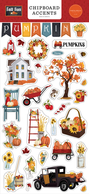 Carta Bella Chipboard 6"X13"-Accents, Fall Fun FF326021 - 691835211619