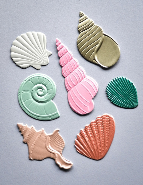 Memory Box 3D Embossing Folder & Dies-Dazzling Seashells EF1029