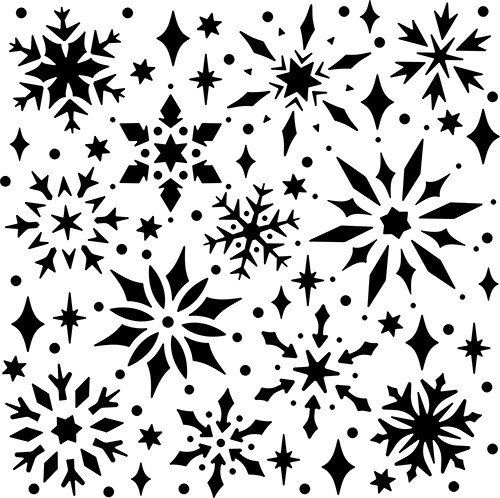 Crafter's Workshop Template 6"X6"-Snowflake Sparkles TCW6X6-1057 - 842254030576