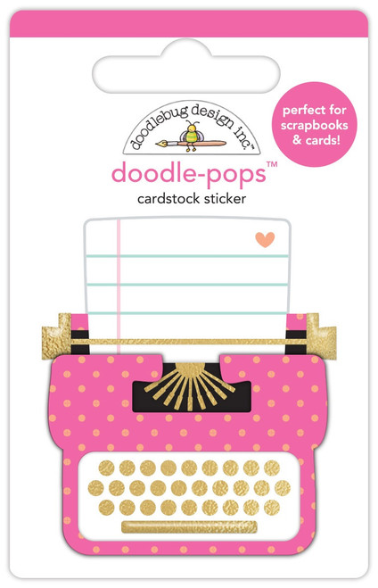 Doodlebug Doodle-Pops 3D Stickers-Pen Pal, Hello Again - DB8166 - 842715081666