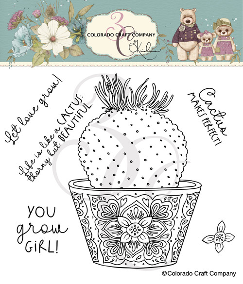 Colorado Craft Company Clear Stamps 6"X6"-Grow Girl-By Kris Lauren C3KL748 - 810043857482