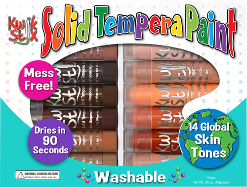 Kwik Stix Solid Tempera Paint Sticks 14/Pkg-Global Skin Tones TPG672 - 634901006726