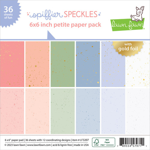 Lawn Fawn Double-Sided Paper Pad 6"x6"-Spiffier Speckles LF3207 - 789554579711