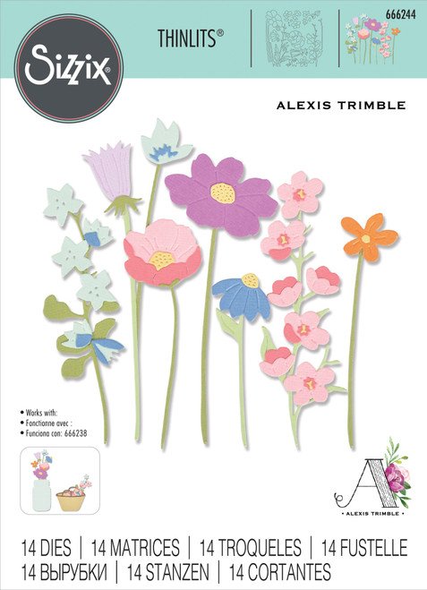 Sizzix Thinlits Dies By Alexis Trimble 14/Pkg-In The Meadow 666244 - 630454284277