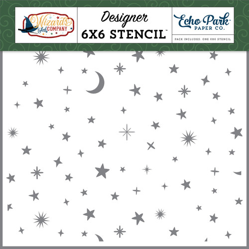 Echo Park Stencil 6"X6"-Magical Night Sky, Wizards & Company AC322036 - 691835194110
