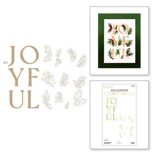 Spellbinders Glimmer Hot Foil Plate & Die Setby Yana Smakula-Joyful, De-Light-Ful GLP390