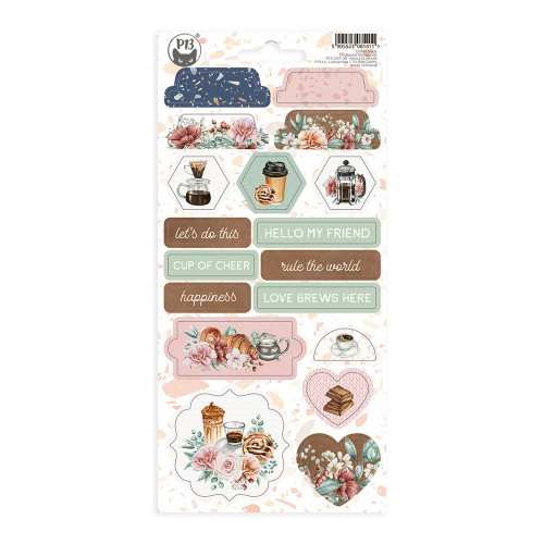 Coffee Break Chipboard Stickers 4.1"X8.7"-#03 - P13COF36 - 5905523081411