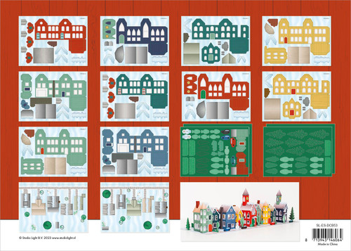 Studio Light Essentials DIY Die-Cut Village-Nr. 53, Scandinavian Winter LESDCB53