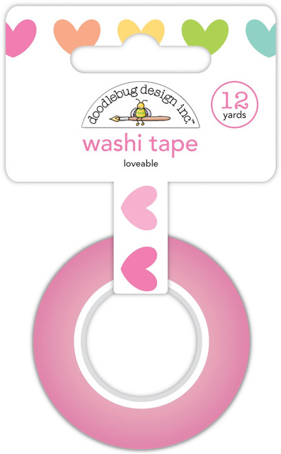 Doodlebug Washi Tape 15mmX12yd-Loveable WT7597 - 842715075979