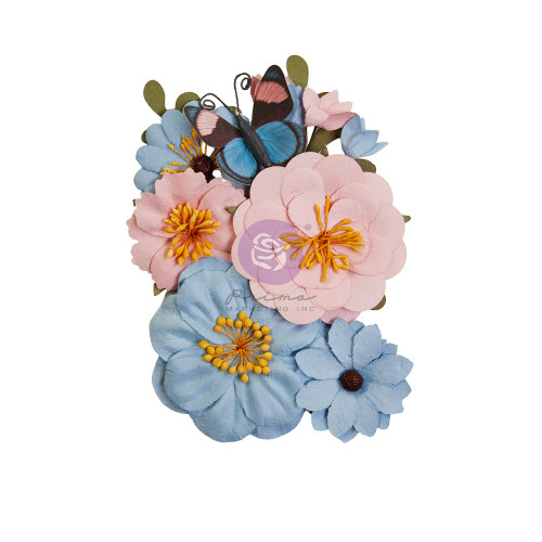 Prima Marketing Mulberry Paper Flowers-Traced Memories/Spring Abstract P663223