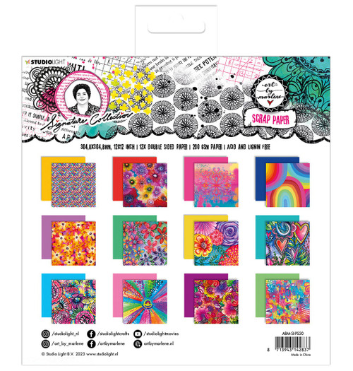 Art By Marlene Signature Collection Scrap Paper Set 12/Pkg-NR. 30 - ABMPS30 Art By Marlene Signature Collection Scrap Paper Set 12/Pkg-NR. 30 - ABMPS30