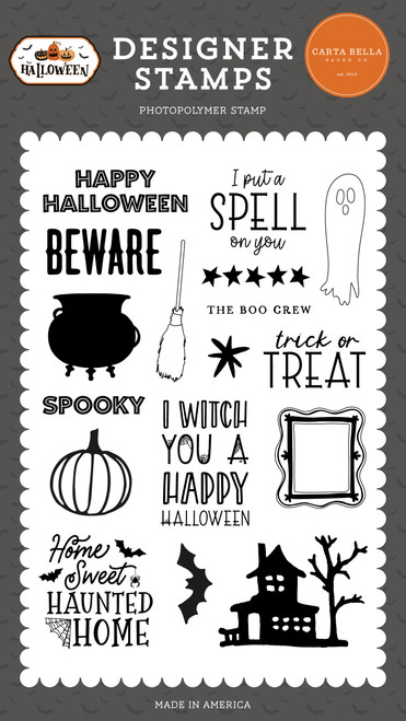 Carta Bella Stamps-Haunted Home, Halloween HW324044 - 691835254418