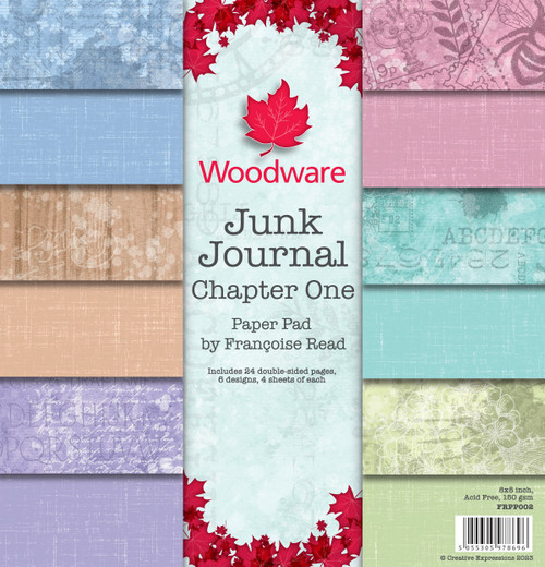 Woodware Double-Sided Paper Pad 8"X8" 24/Pkg-Junk Journal Chapter 1 By Francoise Read FRPP002 - 5055305978696