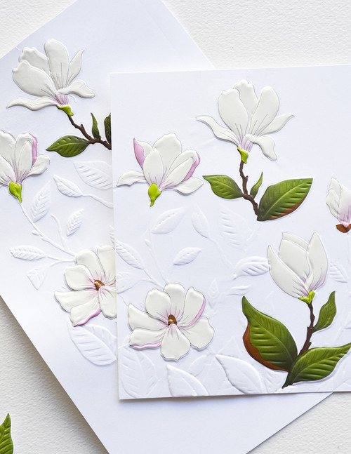 Memory Box 3D Embossing Folder & Dies-Marvelous Magnolia EF1035