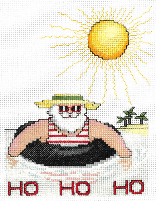 Imaginating Counted Cross Stitch Kit 5"X7"-Sunburned Santa (14 Count) I3379K