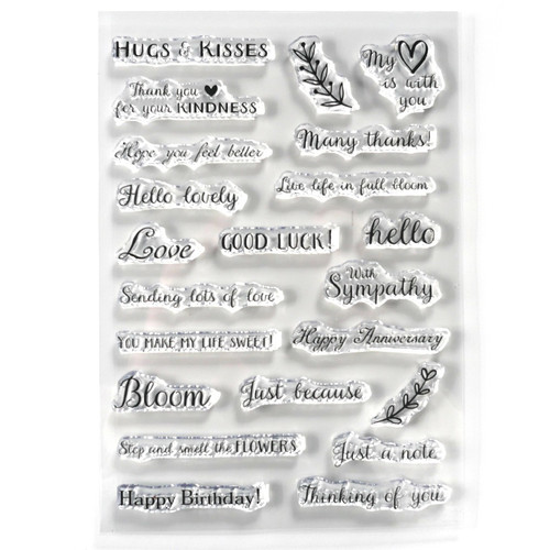 Elizabeth Craft Clear Stamps-With Love Sentiments ECCS308 - 810003537560