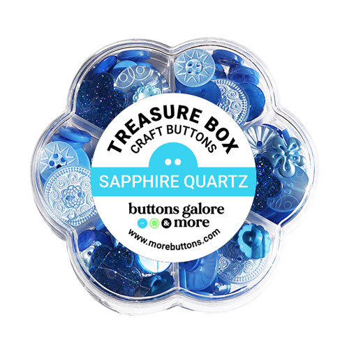 Buttons Galore Treasure Box-Sapphire Quartz - TBX-105 - 840934072014