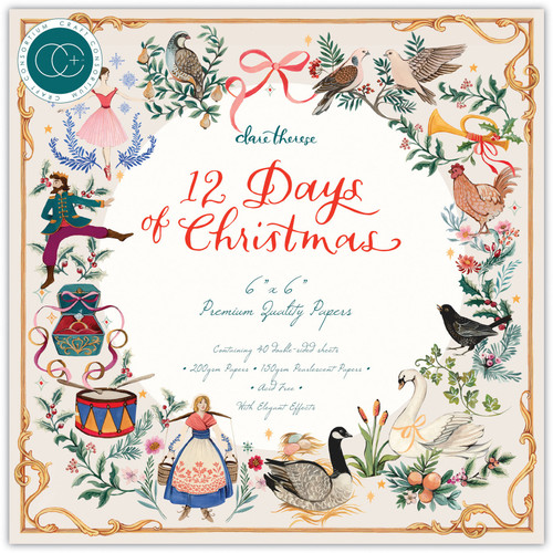 Craft Consortium Double-Sided Paper Pad 6"X6" 40/Pkg-12 Days Of Christmas PPAD044B - 5060921931659