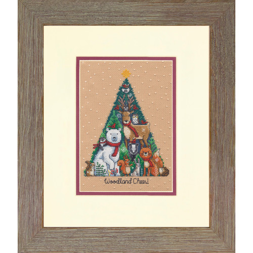 Dimensions Gold Petite Counted Cross Stitch Kit 5"X7"-Woodland Cheer (18 Count) 70-09603