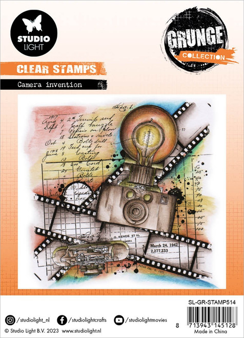 Studio Light Grunge Clear Stamps-Nr. 514, Camera Invention SSAMP514