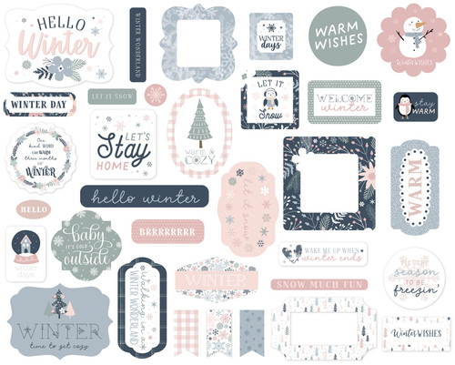 Echo Park Cardstock Ephemera-Icons, Winterland TL333024