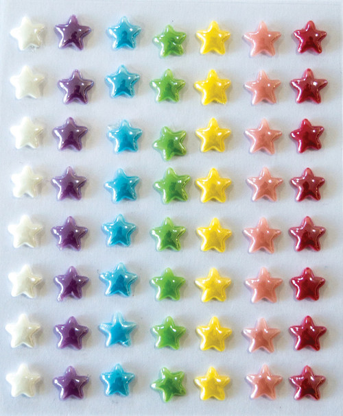 Craft Consortium Adhesive Enamel Dots 56/Pkg-Fairy Wishes; Stars - CADOT028