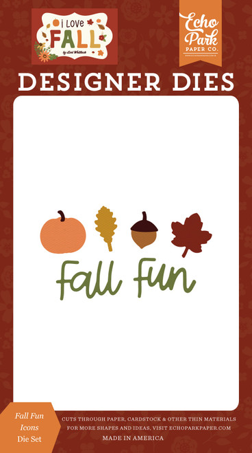 Echo Park Dies-Fall Fun Icons, I Love Fall FA225043 - 691835256016