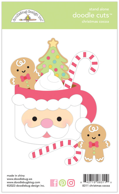 Doodlebug Doodle Cuts Dies-Gingerbread Kisses Christmas Cocoa DB8311 - 842715083110