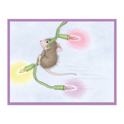 House Mouse Cling Rubber Stamp-Merry & Bright RSC015