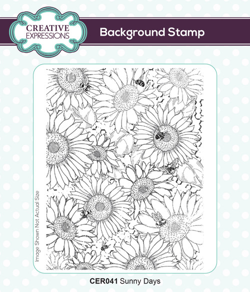 Creative Expressions Pre Cut Rubber Stamp 5.75"X4.5"-Sunny Days CER041 - 5055305980118