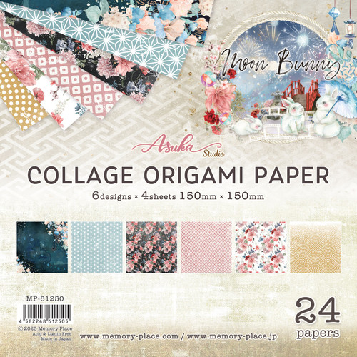 Asuka Studio Collage Origami Paper 6"X6" 24/Pkg-Moon Bunny MP-61250 - 4582248612505