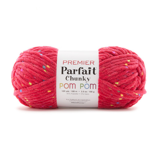 Premier Parfait Chunky Pom Pom Yarn-Party Pink - 2107-03 - 840166824610 Premier Parfait Chunky Pom Pom Yarn-Party Pink - 2107-03 - 840166824610