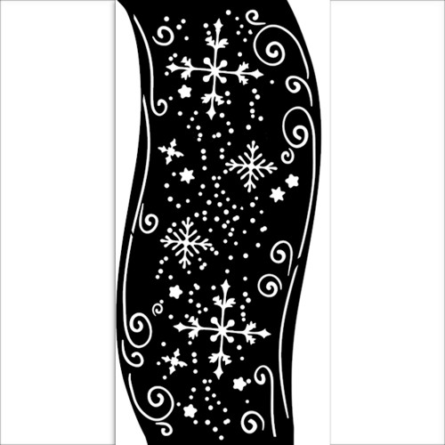 Stamperia Stencil 4.72"X9.84"-Christmas Ribbon KSTDL83 - 5993110028697