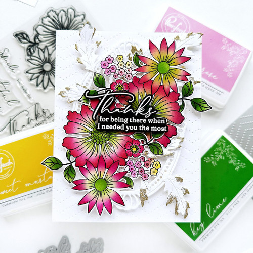 Pinkfresh Studio Stencils 4.25"X5.25" 6/Pkg-Thanks For Being There - PF205823