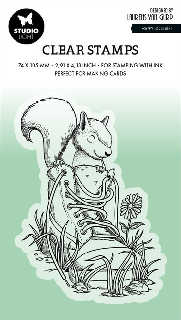 Studio Light Clear Stamps By Laurens Van Gurp-Nr. 532, Happy Squirrel - STAMP532 - 8713943145845