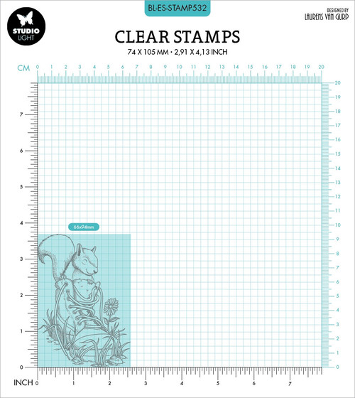 Studio Light Clear Stamps By Laurens Van Gurp-Nr. 532, Happy Squirrel - STAMP532