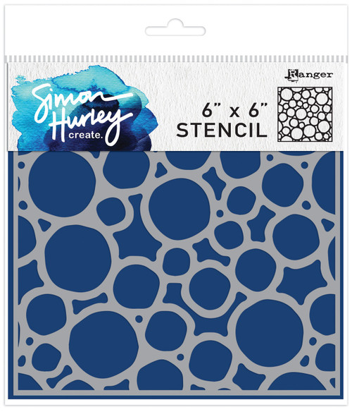 Simon Hurley create. Layering Stencil 6"X6"-Warped Circles - HUS83399 - 789541083399